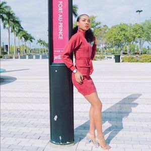 Burgundy Boujiee Bad & Thick Fashionnova Dress